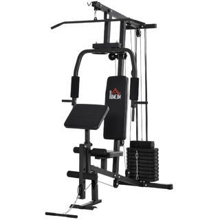 HOMCOM HOMCOM Stazione Fitness per Allenamento a Casa o Palestra in Acciaio