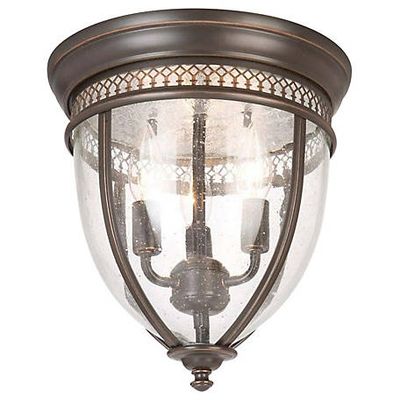 SUPERHUNTER Flush-Mount Ceiling Light, 11 in., Oil-Rubbed Bronze