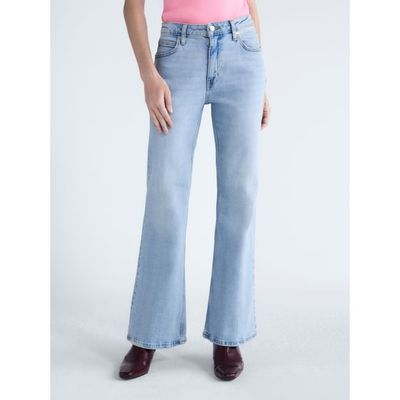 Scoop Women’s and Women’s Plus High Rise Creased Flare Jeans, 30'' Inseam, Sizes 0-28W