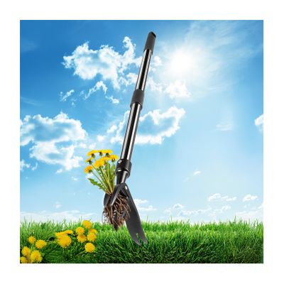 EASYmaxx Unkrautstecher 112cm silber/schwarz