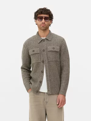 Cárdigan con botones y textura