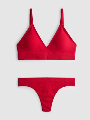 Set de ropa interior triangular con relleno