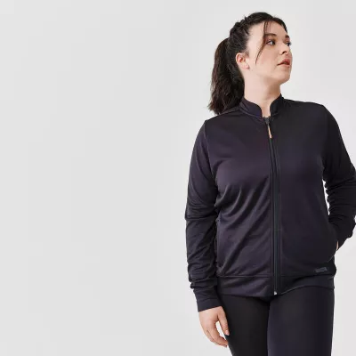 KALENJI Laufjacke Damen atmungsaktiv - Run 100 Dry schwarz