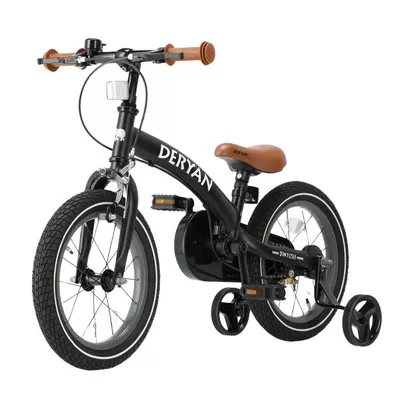 DERYAN Deryan 3-in-1 Kinderfahrrad - 14 inch - Laufrad - Inkl. Stützräder