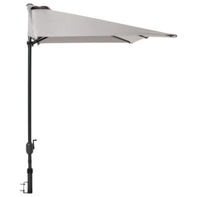 Vægmonteret parasol t/altan, Ardente, grå, 230x130 cm
