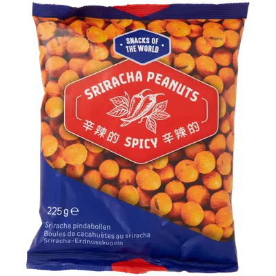 Arašídy v těstíčku sriracha Snacks of the World Pikantní