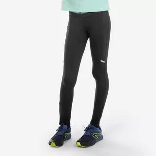KIPRUN Pantaloni running bambino KIPRUN WARM+ neri
