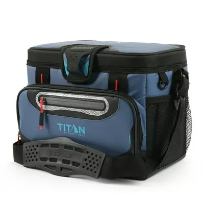 Titan by Arctic Zone 12 Can 8 QT Capacity Zipperless Soft Cooler, Ocean Blue