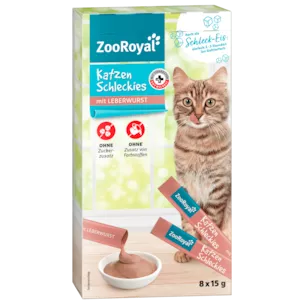 ZooRoyal Katzen-Schleckies mit Leberwurst 8x15g