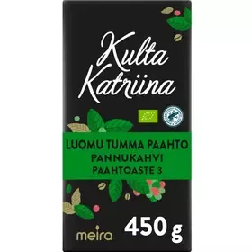 Kulta Katriina Luomu tumma paahto pannukahvi RAC 450g
