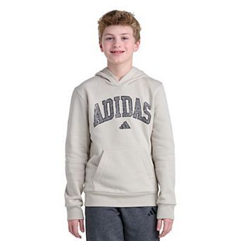 Boys 8-20 adidas Long Sleeve Collegiate Arch Hooded Pullover in Regular & Plus Size