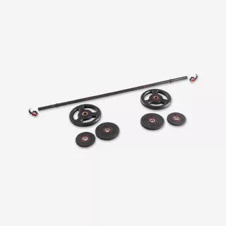CORENGTH Kit bodybuilding PUMP 20 kg bilanciere e pesi 1,30m 28mm