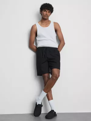 Pantalones cortos de lino con cordón de ajuste