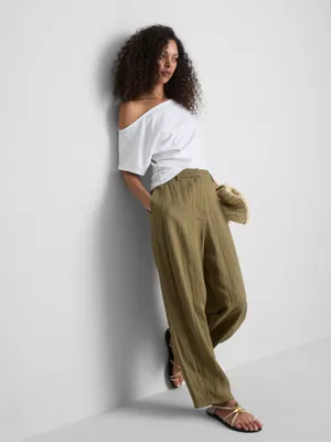 Pantalones bombachos texturizados Paula Echevarría