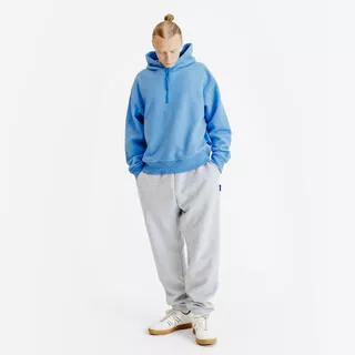 DECATHLON Felpa uomo ELEMENTALS con cappuccio oversize pesante blu