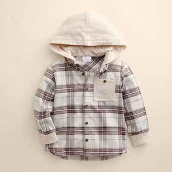 Kids 4-12 Little Co. by Lauren Conrad Organic Flannel Hooded Overshirt