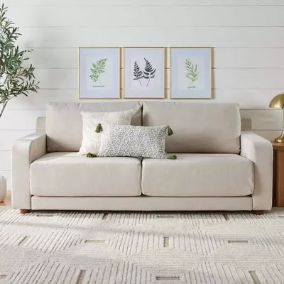 Better Homes & Gardens Owen 85.04" Slope Arm Sofa, Effie Linen
