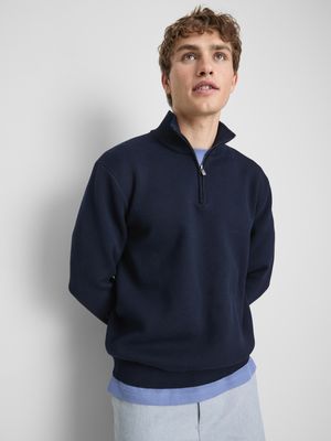 Jersey de punto con cuello con cremallera