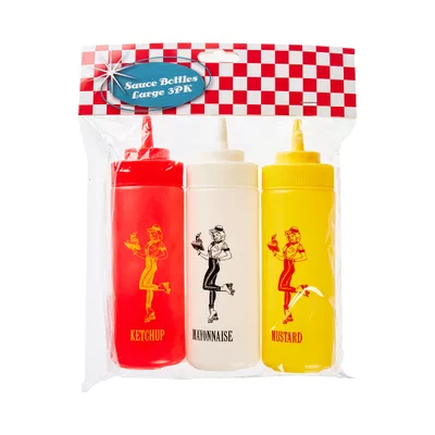 Sauce Bottle Large 3pk