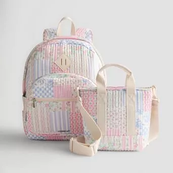 madden girl Quilted Cotton Backpack & Lunchbox Set