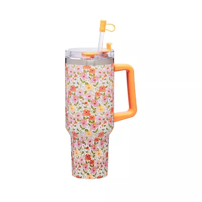 Blossoms Tumbler With Handle 1200mL Assorted