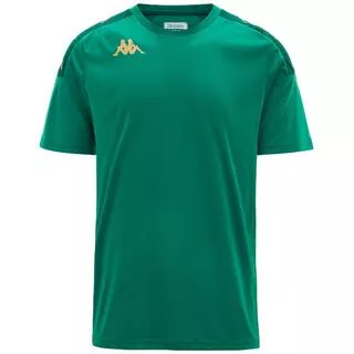KAPPA t-shirt da uomo in poliestere verde da fitness