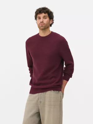 Jersey texturizado de cuello redondo