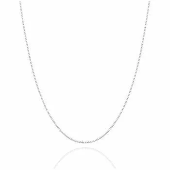 18KT White Gold Box Chain