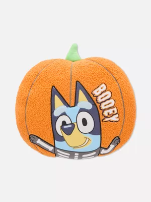 Cojín de calabaza de Halloween con Bluey