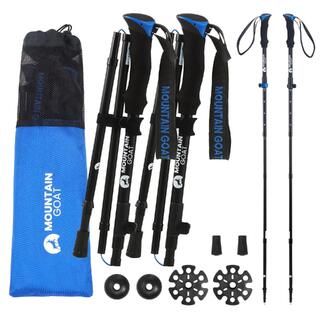 MOUNTAIN GOAT Bastoncini trekking nordic walking pieghevoli alluminio MOUNTAIN GOAT PRO+