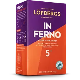 Löfbergs Inferno Erittäin tumma Suodatinkahvi 450g Rainforest Alliance