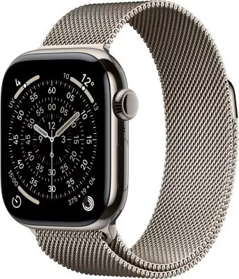 Montre connectée APPLE WATCH 46mm Tit Naturel Milan Serie 11 M/L Cellular
