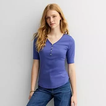Women's Sonoma Goods For Life® Slim-Fit Henley