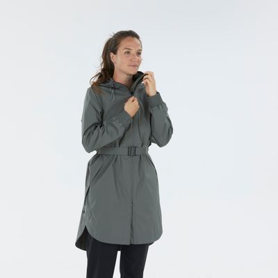 QUECHUA Dámská dlouhá nepromokavá turistická bunda Raincut