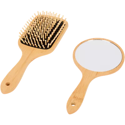 Bambusový kartáč a zrcátko
