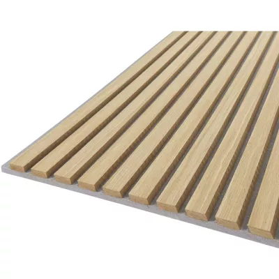FibroTech, Akustikpanel, Quanti, lys eg/grå filt, 18x520x2440 mm