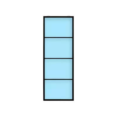 PUERTA ALUMINIO CORREDERA ATELIER CON GUIA CORREDERA INCLUIDA 4 PAÑOS NEGRO 75X208