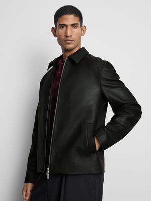 Chaqueta Harrington de piel sintética de The Edit