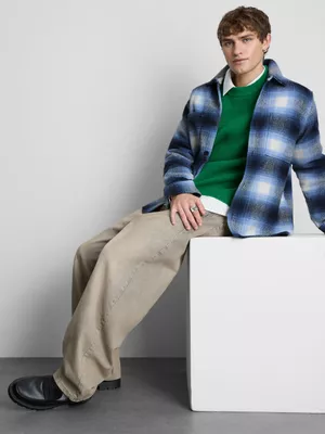 Sobrecamisa abotonada a cuadros