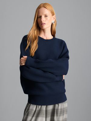 Jersey de punto extragrande de corte cocoon