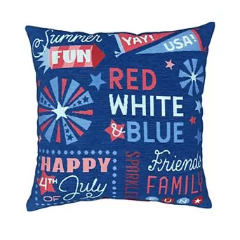 Celebrate Together™ Americana Patriotic Word Tapestry Throw Pillow