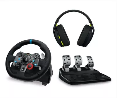 LOGITECH - G29 DRIVING FORCE RACING WHEEL + G435-Nero