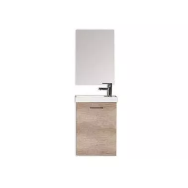 CONJUNTO MUEBLE DE BAÑO COMPAQ ROBLE 40X50CM