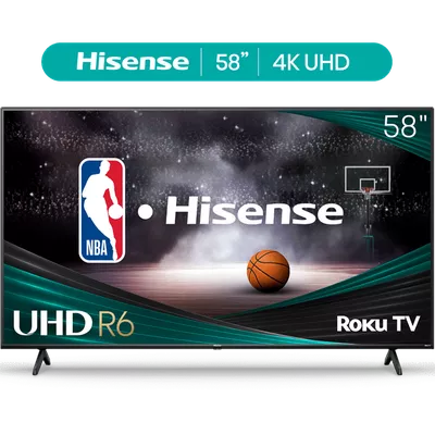 Hisense 58" Class 4K UHD LED LCD Roku Smart TV HDR R6 Series 58R6E3