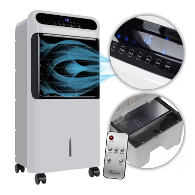 TroniTechnik® Mobiles Klimagerät 5in1 Klimaanlage Luftkühler LK06 5 in 1 Ventilator, inkl. Fernbedienung, Filter, Wasserkühlung