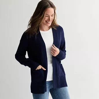 Women's Sonoma Goods For Life® Open Front Longline Cardigan