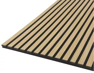 FibroTech, Akustikpanel, Quanti, lys eg, 18x520x2440 mm