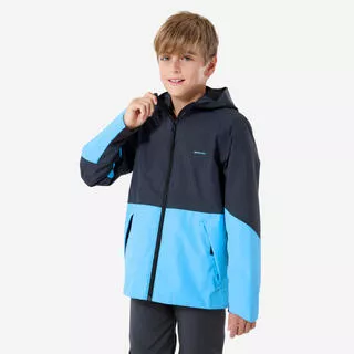 Giacca trekking bambino MH500 impermeabile blu e grigia