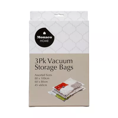 Vacuum Storage Bags 3pk Assorted Sizes