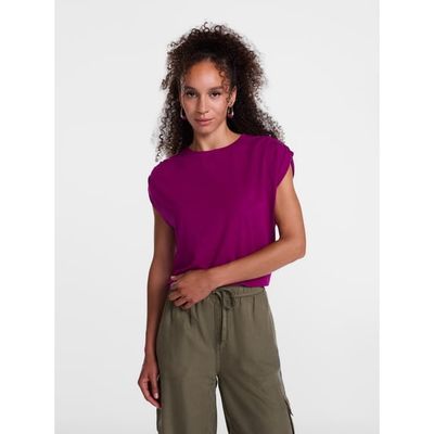 Scenario Women's and Women's Plus Shirred Shoulder Tee, Sizes XS-4X